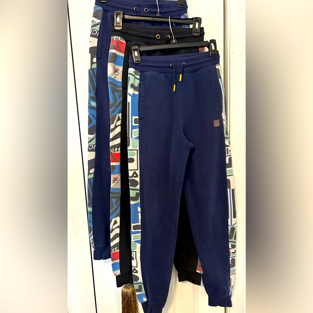 3 Fila boy’s big kids jogger pants of 11-12  years old (L) excellent condition.